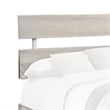 Benjara Cuzzy Twin Platform Bed with Panel Headboard- Low Profile White Wood