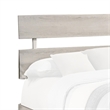 Benjara Cuzzy Twin Platform Bed with Panel Headboard- Low Profile White Wood
