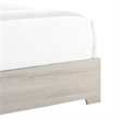 Benjara Cuzzy Twin Platform Bed with Panel Headboard- Low Profile White Wood