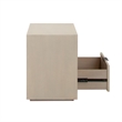 Benjara Somy Nightstand with Drawer and Shelf- Light Natural Gray Mango Wood