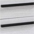 Benjara Ruthe Nightstand with 2 Drawers- Wide Top- Ebony Black- White Wood
