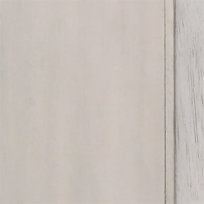 Benjara Sawz Nightstand with 3 Drawers- Charcoal Plank Top- Light Gray Wood