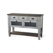 Benjara Camie Sideboard Server- Drop Down Drawers- Waterfall Brown Gray Mahogany
