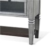 Benjara Camie Sideboard Server- Drop Down Drawers- Waterfall Brown Gray Mahogany