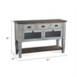 Benjara Camie Sideboard Server- Drop Down Drawers- Waterfall Brown Gray Mahogany