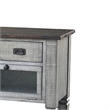 Benjara Camie Sideboard Server- Drop Down Drawers- Waterfall Brown Gray Mahogany