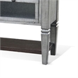 Benjara Camie Sideboard Server- Drop Down Drawers- Waterfall Brown Gray Mahogany