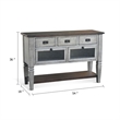 Benjara Camie Sideboard Server- Drop Down Drawers- Waterfall Brown Gray Mahogany