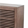 Benjara Jave TV Stand Media Cabinet- Slatted Doors and Shelves- Brown 75 Inch