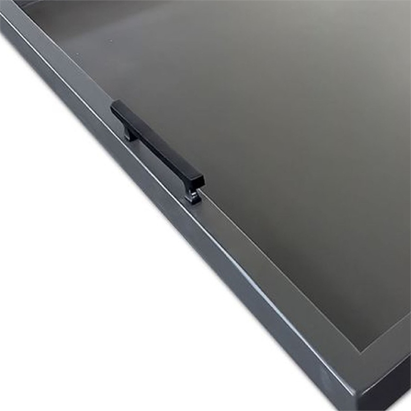 Yela Decorative Tray - 27x27 Square with Black Handles - Urban Bronze