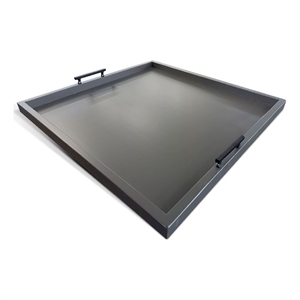 Yela Decorative Tray - 27x27 Square with Black Handles - Urban Bronze