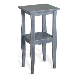 Benjara 11x14 Top Zela Small Side End Table - Ocean Blue