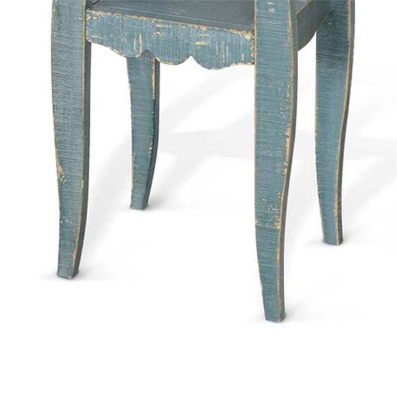 Benjara 11x14 Top Zela Small Side End Table - Sea Grass Green