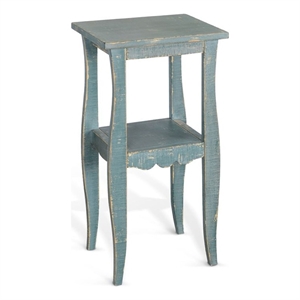 Benjara 11x14 Top Zela Small Side End Table - Sea Grass Green