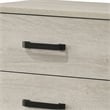 Benjara Meni Nightstand- 2 Drawers- Black Metal Handles- Scandinavian White