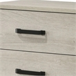 Benjara Meni Nightstand- 2 Drawers- Black Metal Handles- Scandinavian White