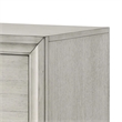 Benjara Jeni Nightstand- 2 Drawers- Chrome Handles- Rustic White Mist