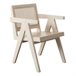 Benjara Kato Dining Armchair- Cane Backrest- 24