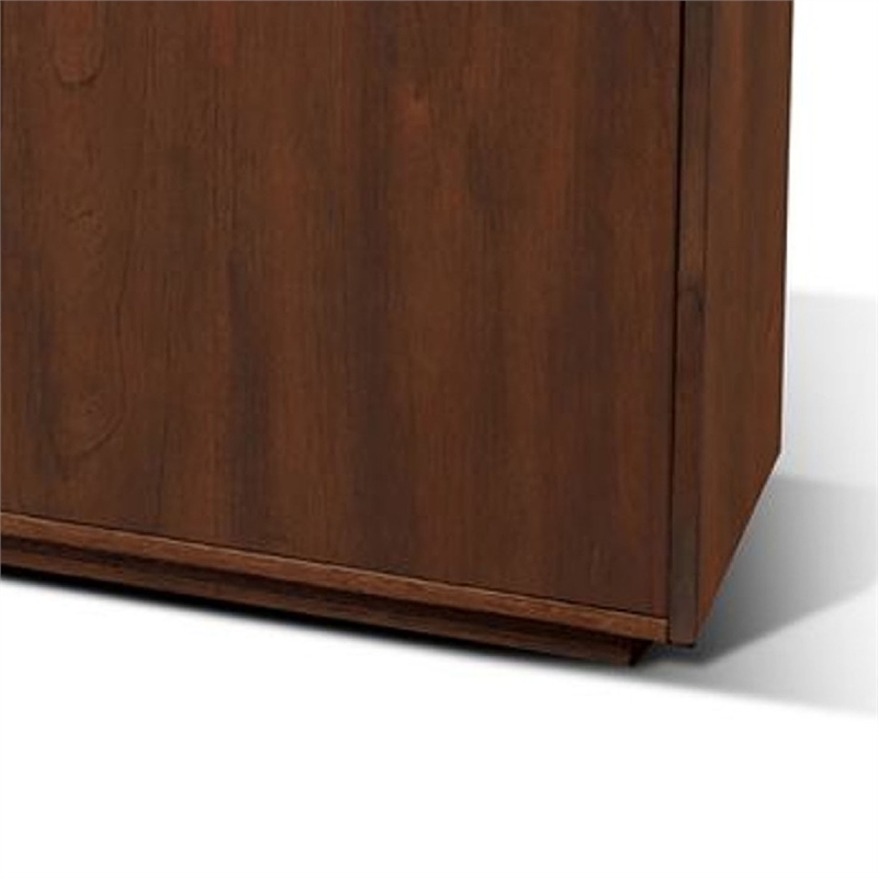 Benjara Nancy Sideboard Server with 3 Drawers & 2 Cabinets- Brown Mahogany Wood