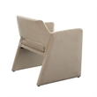 Benjara Fena Accent Dining Chair- Light Camel Brown Velvet- Low Back