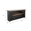 Benjara Jenne Server with Arched Cutout- Middle Shelves- Black Mahogany Wood