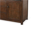 Benjara Raven TV Stand Media Cabinet- Brown Mahogany Wood 66 Inch