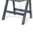 Benjara Shen Folding Dining Chair Set of 2- Ocean Blue Frame- Beige Cushion