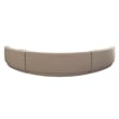 Benjara Zema 3 PC Sofa-Curved Modular Design-Camel Brown Fabric-3 Ball Pillows