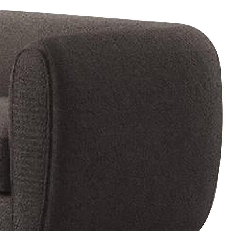 Benjara Dly Retro Loveseat- Gray Boucle Seat- Welt Trim- 68