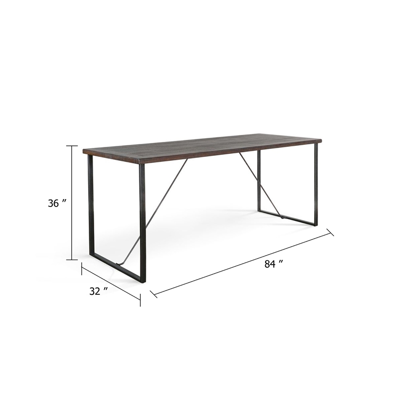 Benjara Flint Counter Height Table- 84