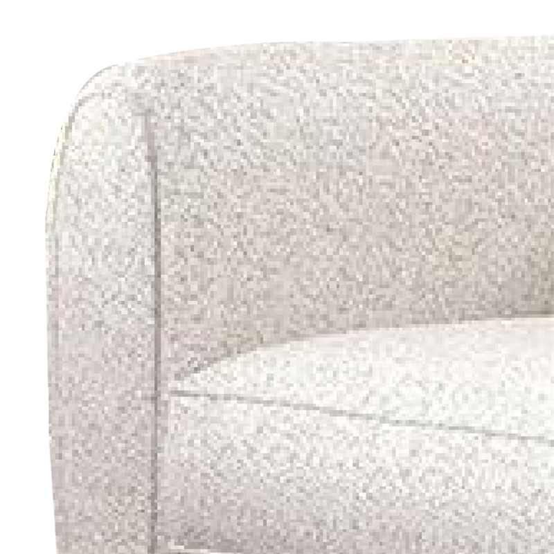 Benjara Dly Loveseat- Off White Boucle Seat- Welt Trim- 68