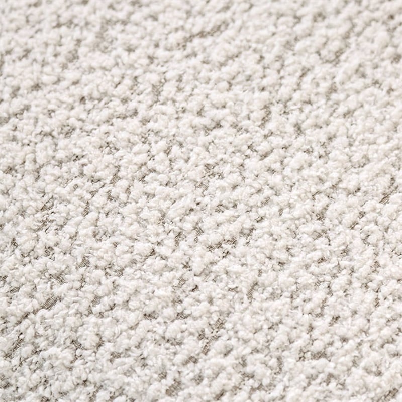 Benjara Dly Loveseat- Off White Boucle Seat- Welt Trim- 68