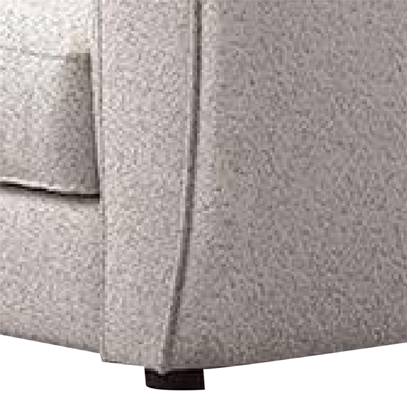 Benjara Dly Loveseat- Off White Boucle Seat- Welt Trim- 68