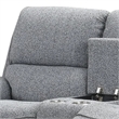 Benjara Cote Loveseat- Power Reclining- Gray Boucle- Center Console- 73 Inch