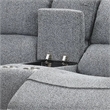 Benjara Cote Loveseat- Power Reclining- Gray Boucle- Center Console- 73 Inch