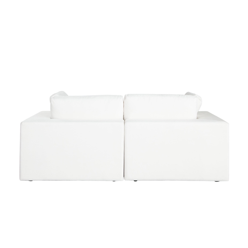 Benjara Lipi 2pc Modular Sofa Set- Mist White- 82