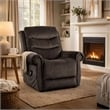 Benjara Power Lift Chair with Heat and Massage- Dark Gray Fabric- USB Port