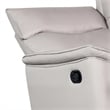 Benjara Lenne Loveseat- Taupe Gray Faux Leather- Manual Recliner- 63 Inch