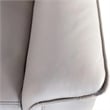 Benjara Lenne Sofa- Taupe Gray Faux Leather- Manual Reclining Mechanism- 86 Inch