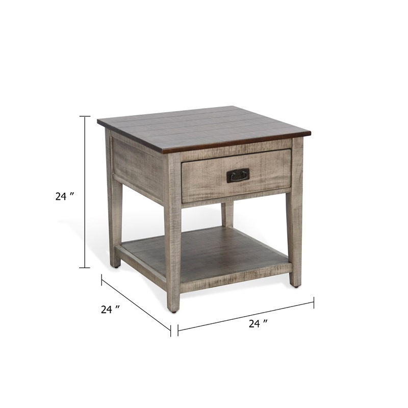Benjara Camie Side End Table- 24