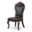 Benjara Zenie 9pc Dining Set- Classy Cherry Brown Wood Table- 8 Carved Chairs