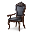 Benjara Zenie 9pc Dining Set- Classy Cherry Brown Wood Table- 8 Carved Chairs