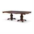 Benjara Zenie 9pc Dining Set- Classy Cherry Brown Wood Table- 8 Carved Chairs