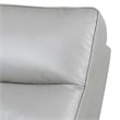 Benjara Teren Power Recliner Loveseat- 63 Inch- Gray Grain Leather- Cuphoders