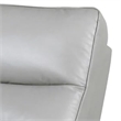 Benjara Teren Power Recliner Loveseat- 63 Inch- Gray Grain Leather- Cuphoders