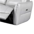 Benjara Teren Power Recliner Sofa- 86 Inch- Contemporary Gray Grain Leather