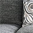 Benjara Wood and Fabric Sectional Set with Ottoman- Set of 5- Gray