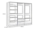 Benjara Dee Modular Closet System w/ 2 Clothing Racks - Brown