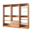 Benjara Dee Modular Closet System w/ 2 Clothing Racks - Brown