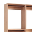 Benjara Dee Modular Closet System- 5 Floating Shelves- 2 Drawers- Oak Brown Wood